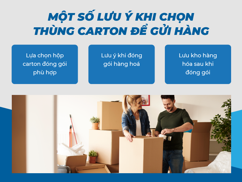 Chọn thùng carton để gửi hàng